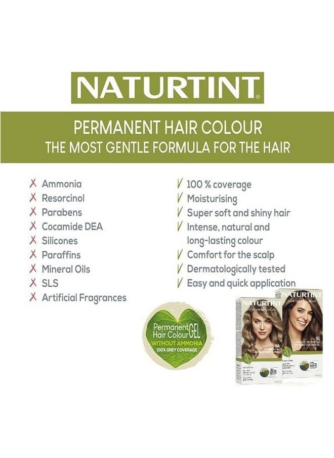 NATURTINT Permanent Hair Color | Ammonia Free Hair Colour Gel | 92% Natural Ingredients | Usda Certified Biobased | 100% Grey Coverage Long Lasting Hair Colour Vegan 170 Ml 1N Ebony Black  - Image 4