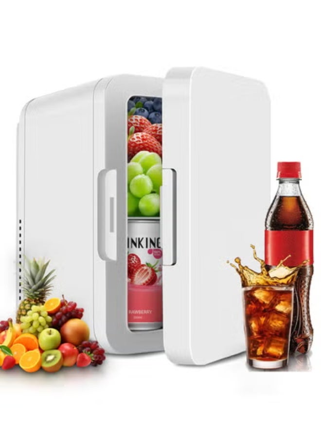 ANYOUI Bedroom Mini Fridge, 8L Refrigerator, Low Noise Portable Fridge for Cosmetic Food Bedroom Office Travel - Image 1