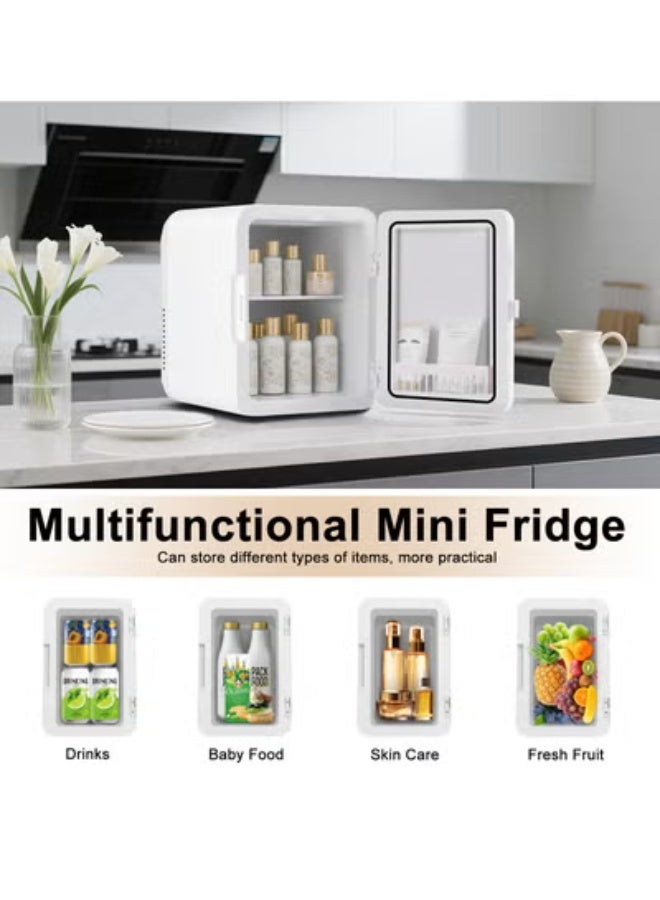 ANYOUI Bedroom Mini Fridge, 8L Refrigerator, Low Noise Portable Fridge for Cosmetic Food Bedroom Office Travel - Image 3