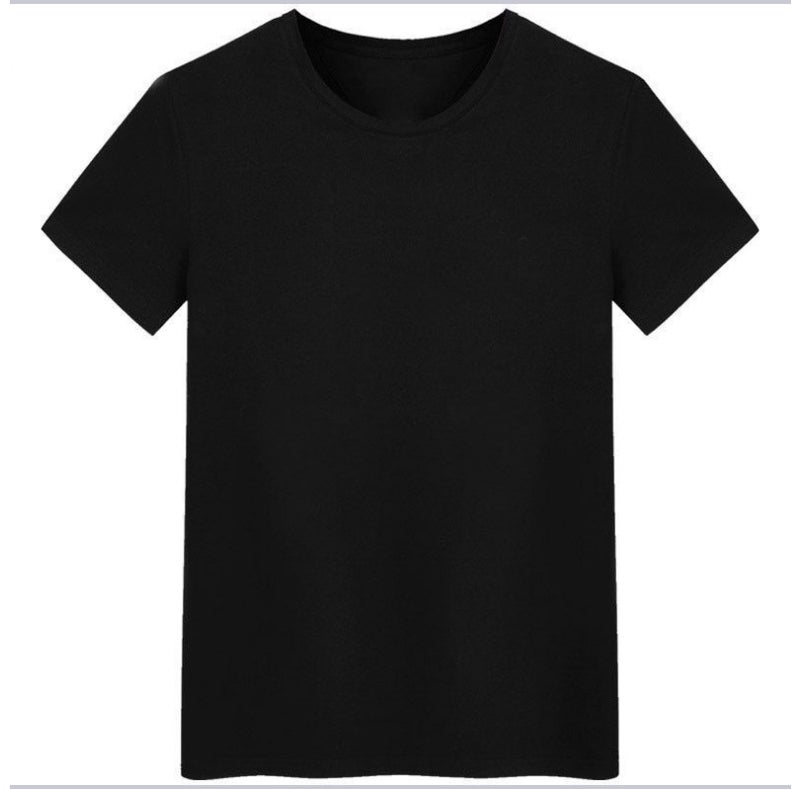 Summer short-sleeved T-shirt mens stall clothes Night Market young middle-aged large size mens wholesale 5 yuan base shirt Pure White  - Image 3