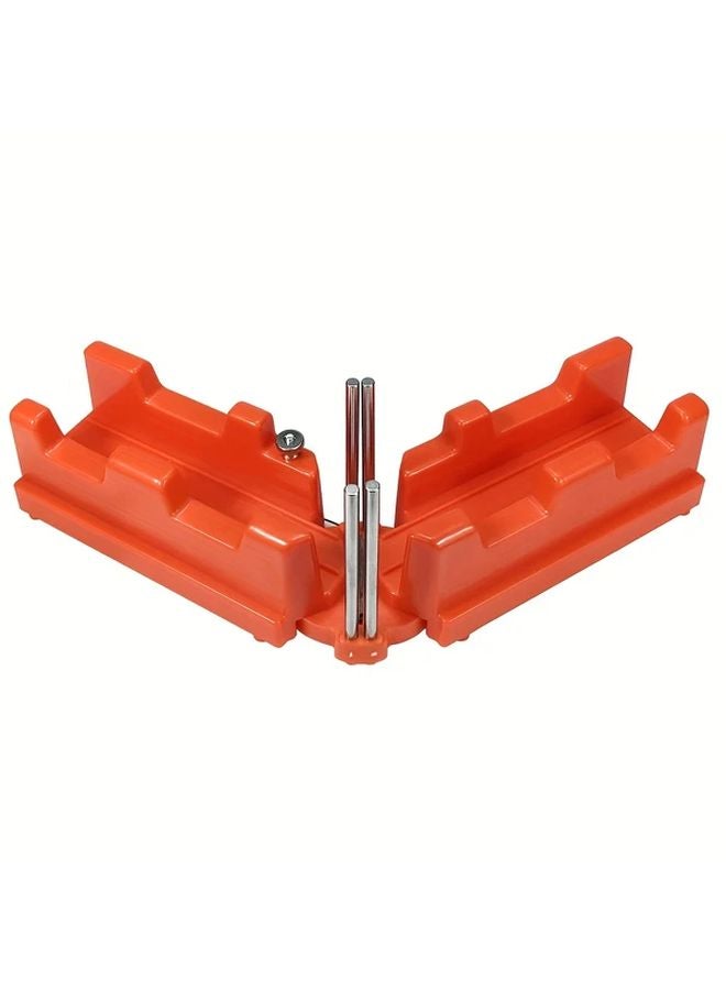 Orange 2 in 1 Miter Gauge and Angle Cutting Tool Durable Plastic Manual Measuring Guide for Woodworking - Image 1