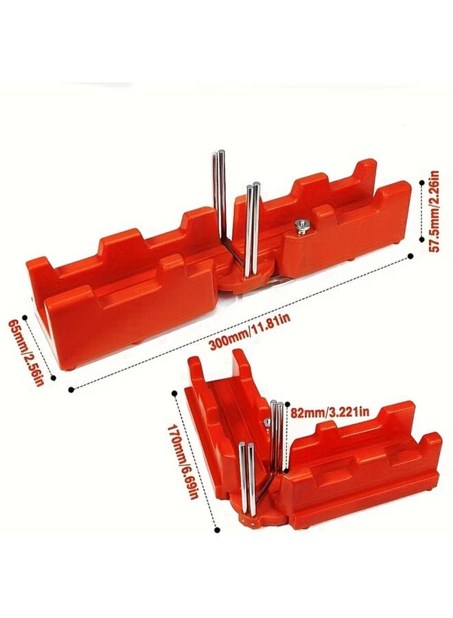 Orange 2 in 1 Miter Gauge and Angle Cutting Tool Durable Plastic Manual Measuring Guide for Woodworking - Image 4