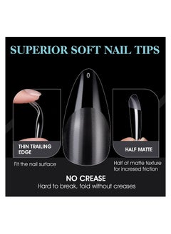Remy Belle Soft Gel Nail Tips Medium Almond 552 Pcs 12 Sizes  - Image 2