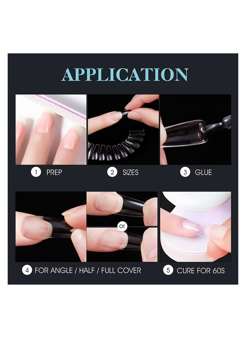 Remy Belle Soft Gel Nail Tips Medium Almond 552 Pcs 12 Sizes  - Image 4