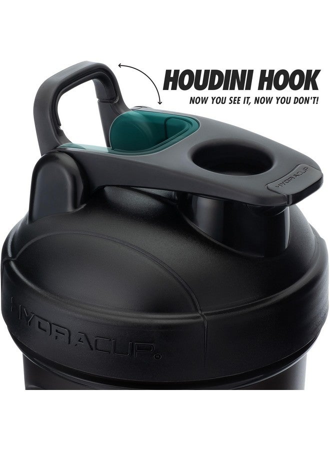 Hydra Cup ProFlow [2 Pack] 28 oz Shaker Bottles for Protein Shakes, Shaker Cups with Ball Blender Whisk, Shaker Bottle with Handle, Travel To Go, BPA Free (Black & Grey, 28oz) - Image 3