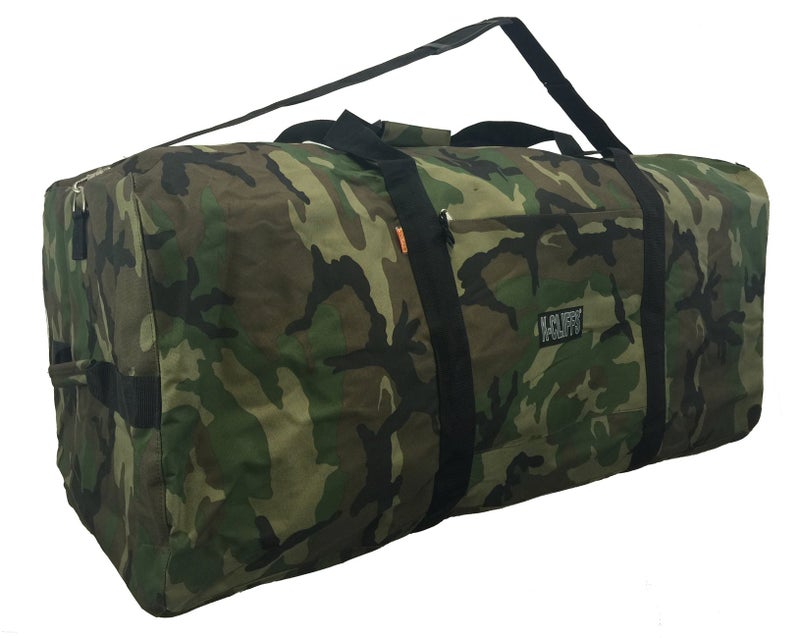 K-Cliffs Heavy Duty Cargo Duffel Large Sport Gear Drum Set Equipment Hardware Travel Bag Rooftop Rack Bag (30" x 15" x 15", Camouflage) - Image 1