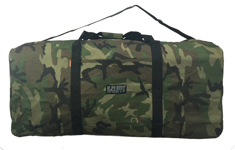 K-Cliffs Heavy Duty Cargo Duffel Large Sport Gear Drum Set Equipment Hardware Travel Bag Rooftop Rack Bag (30" x 15" x 15", Camouflage) - Image 2