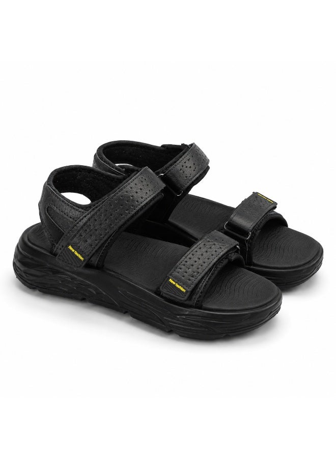 Men's Comfort Adjustable Sandals – Casual Walking Sandals with Cushioned Footbed and Flexible Shock-Absorbing Sole - Image 3