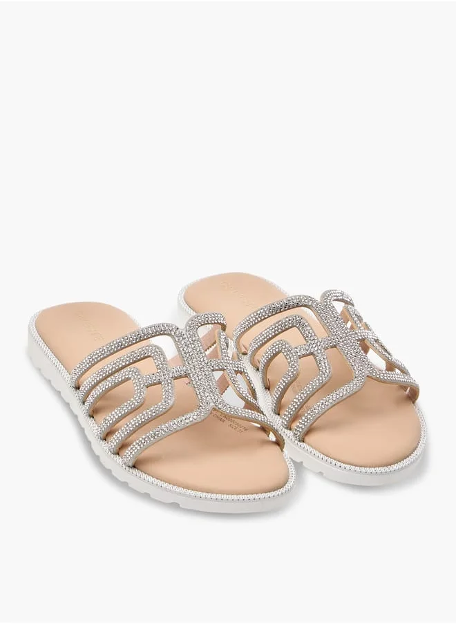 سيليست Girl's Embellished Slip-On Sandals