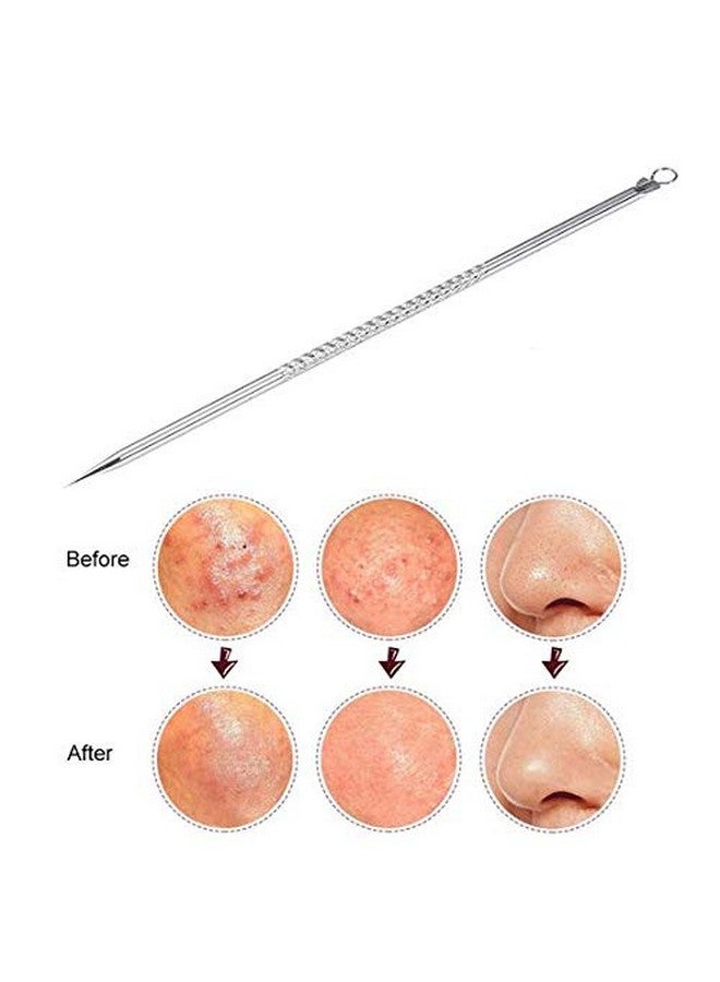 Professional Slant Tip Tweezer & Blackhead Remover Needles For Blackhead, Acne Removal And Eyebrows, Ingrown Hair Daily Beauty Tool (Combo Tweezer & Blackhead Needle) - Image 4