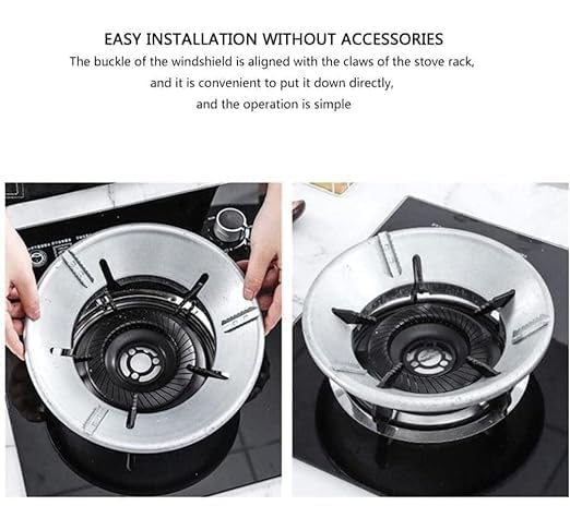 NOBILEA Gas Saver Burner Stand Gas Saver Jali Home Gas Stove Fire Windproof Energy Saving Stand Pack of 1 Aluminium Home Gas Stove Fire Windproof Energy Saving Stand - Image 4
