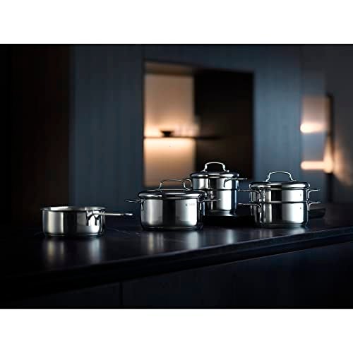 WMF Sauce pan Ø 10 cm Approx. 0,5l Mini Stackable Pouring Rim Metal lid Cromargan Stainless Steel Brushed Suitable for All Stove Tops Including Induction Dishwasher-Safe - Image 2