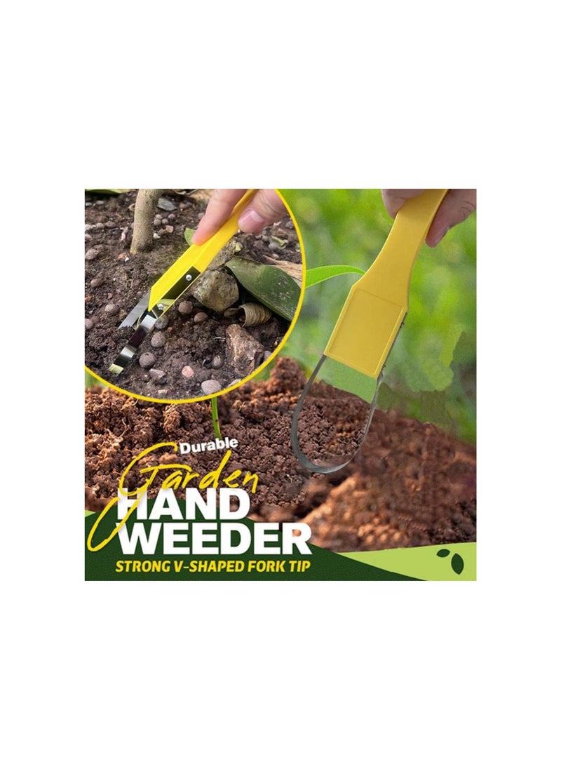 silvercnc - Hand Weeder Tool Loop Weeder 9.8inch Gardening Weed Cutter Weed Digger Tools with Handle for Weeding Planting Loosening Soil - Image 1