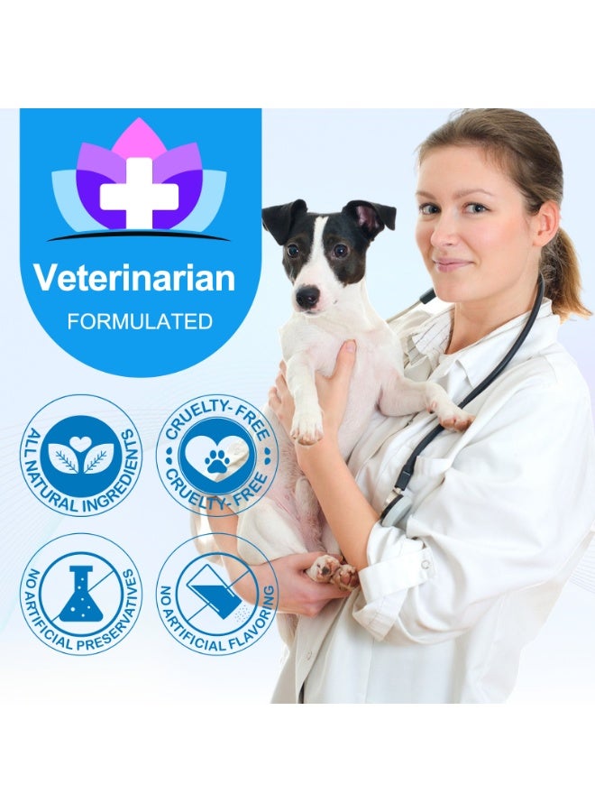 Oimmal 60 قطعة 132 جرام مضغيات تخفيف الحساسية المناعية، مضغيات تخفيف حساسية الكلاب، مضغيات حساسية الكلاب، تخفيف الحكة للكلاب، زيت السمك أوميغا 3 + إنزيمات اليقطين + DHA للكلاب، مضاد للبقع الساخنة + الحساسية الموسمية، صحة الجلد والمعطف المناعية لوازم رعاية الحيوانات الأليفة - Image 2