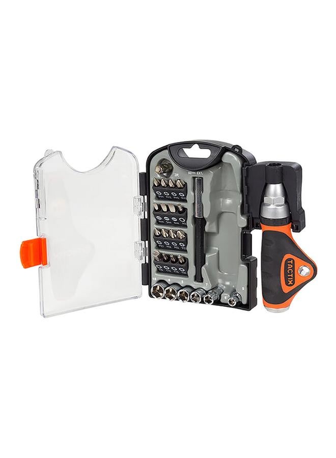Tactix 25-Piece Break-Resistant Ergonomic Stubby Torque Screwdriver Set with Storage Case Multicolor  - Image 3