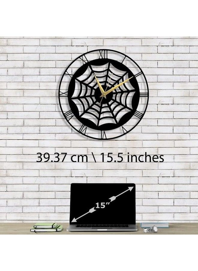 Cartvilla Carftvilla Metal Premium Roman Analog Wall Clock for Living Room Bedroom Decor, Vintage Clock. Black (40 CM) DA-63 - Image 3