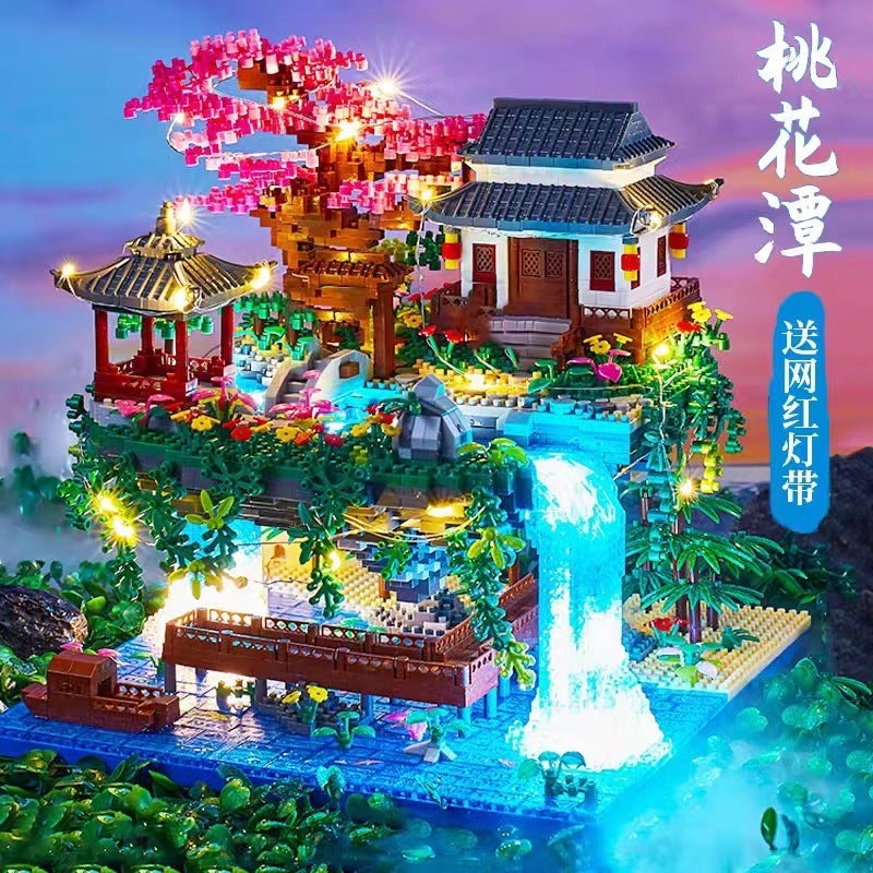 Tiananmen Building Blocks Chinese Building Model Compatible With Lego Microparticles Peach Blossom Pool Suzhou Garden Toys - Image 2