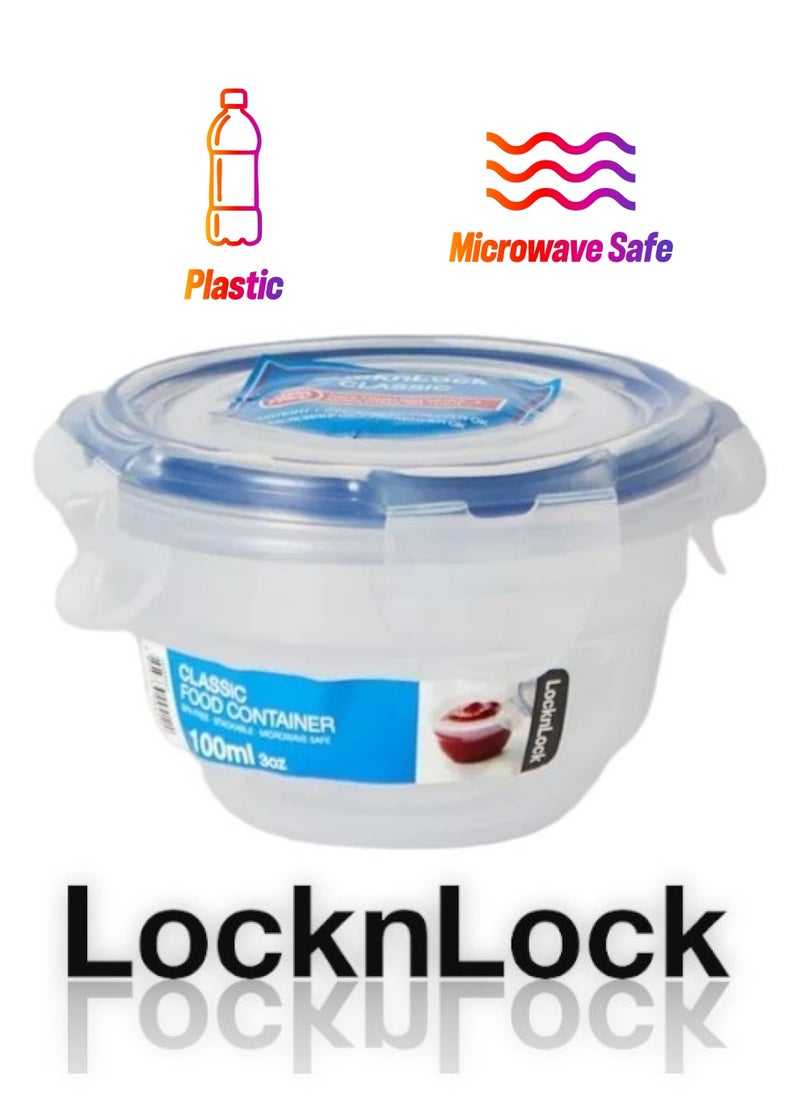 LOCK & LOCK LocknLock 100ml  Round  Airtight Food Storage Container- BPA-Free, Microwave, Freezer, and Dishwasher Safe  - Image 1
