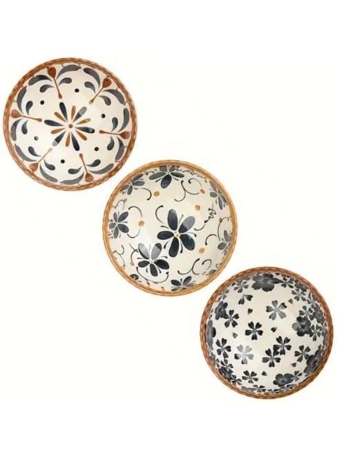 Spaceshoop Set of 6 Japanese ceramic bowls for serving rice soup and snacks 300ml Multicolor - Image 5