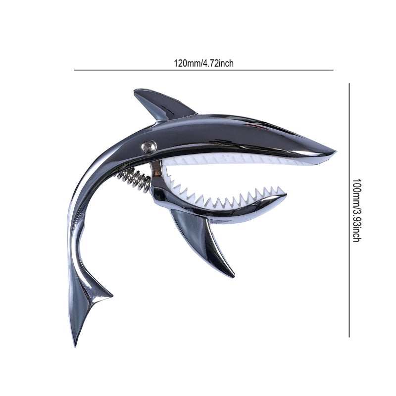 Rrayia Guitar Capo Shark Capo for Acoustic and Electric Guitar,Ukulele with Good Hand Feeling, No Buzzing and Durable,Gift for Musicians - Image 2