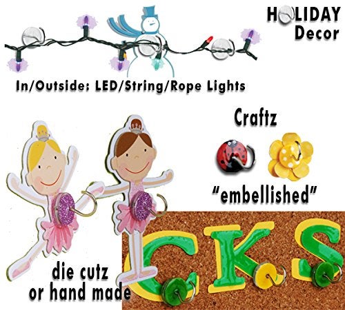 CraZy TACKz TEACHER TACKz 66 tacks - School Supplies for Teacher's Class Room - 2 in 1 push pin hook - thumb tack hook - Banners Signs Word Wall Cards Name Letter Fact Family Flash Matching Number Pocket Spelling - Image 5