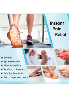 GUDOO Reusable Gel Cold Therapy Sock for Hot Cold Therapy Ankle Foot Ice Pack Wrap for Injuries Instant Pain Relief for Achilles Tendonitis Plantar Fasciitis Foot Heel  - Image 2
