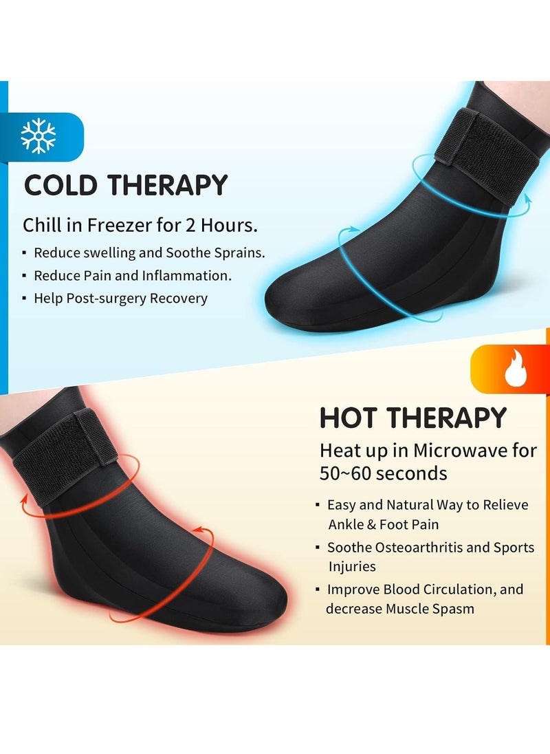 GUDOO - Reusable Gel Cold Therapy Sock for Hot Cold Therapy Ankle Foot Ice Pack Wrap for Injuries Instant Pain Relief for Achilles Tendonitis Plantar Fasciitis Foot Heel - Image 1