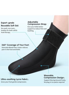 GUDOO Reusable Gel Cold Therapy Sock for Hot Cold Therapy Ankle Foot Ice Pack Wrap for Injuries Instant Pain Relief for Achilles Tendonitis Plantar Fasciitis Foot Heel  - Image 4