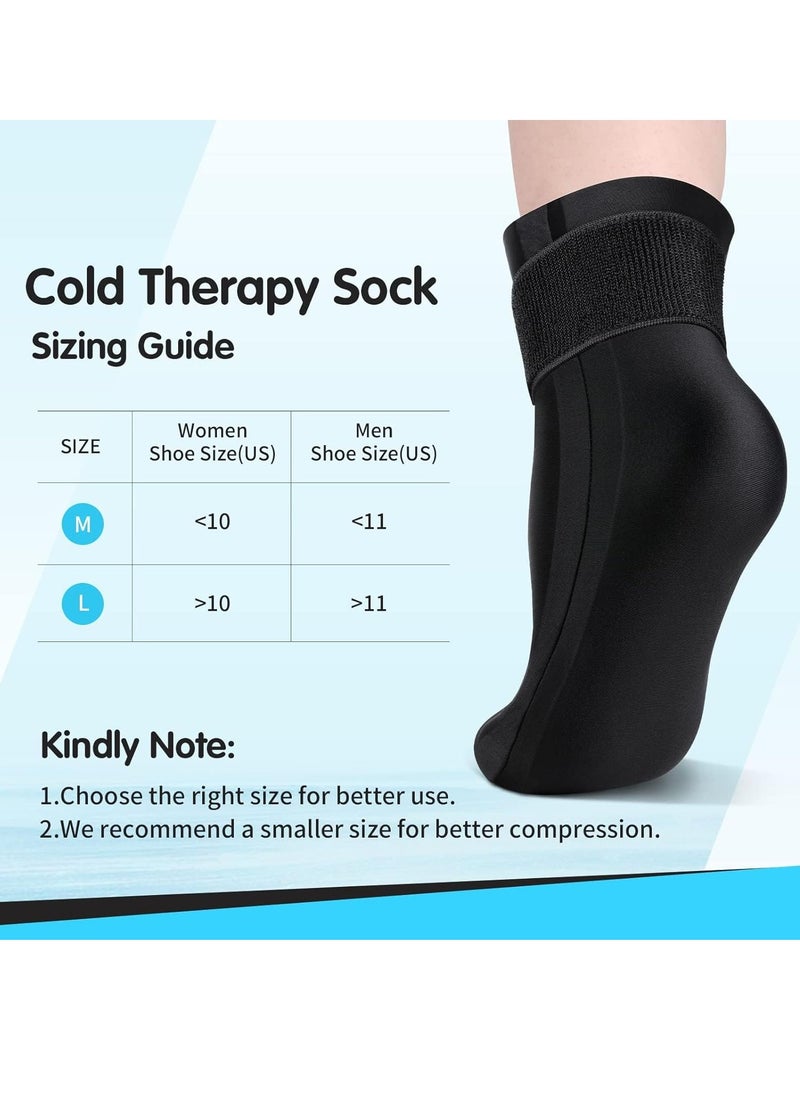 GUDOO - Reusable Gel Cold Therapy Sock for Hot Cold Therapy Ankle Foot Ice Pack Wrap for Injuries Instant Pain Relief for Achilles Tendonitis Plantar Fasciitis Foot Heel - Image 1