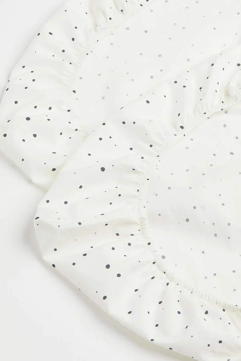 اتش اند ام غطاء مفرش قطني للتغيير - عبوة من قطعتين