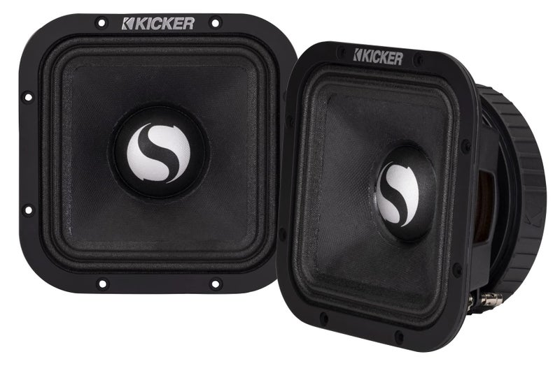 KICKER 49ST7MR4 7 Street Series Square MidBass Pair 4ohm