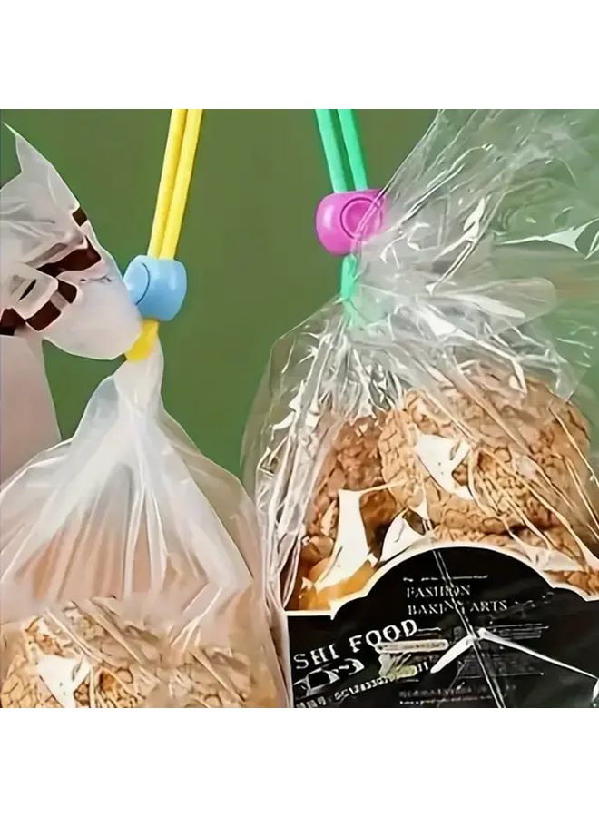 6pcs Multicolor Food Sealing Tape Clips and Ropes for Kitchen Preservation - Image 5