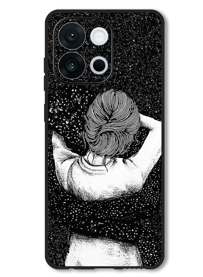 Theodor غطاء متوافق مع OnePlus 13s 6.32 بوصة حماية ضد الصدمات مع حافة واقية تخيل ليلي لفتاة - Image 1