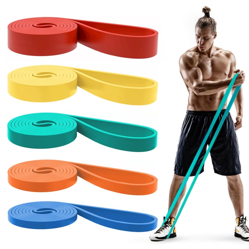 WSAKOUE Pull Up Bands, Resistance Bands, Pull Up Assistance Bands Set for Men & Women, Exercise Workout Bands for Working Out, Body Stretching, Physical Therapy, Muscle Training - Multicolor - Image 1
