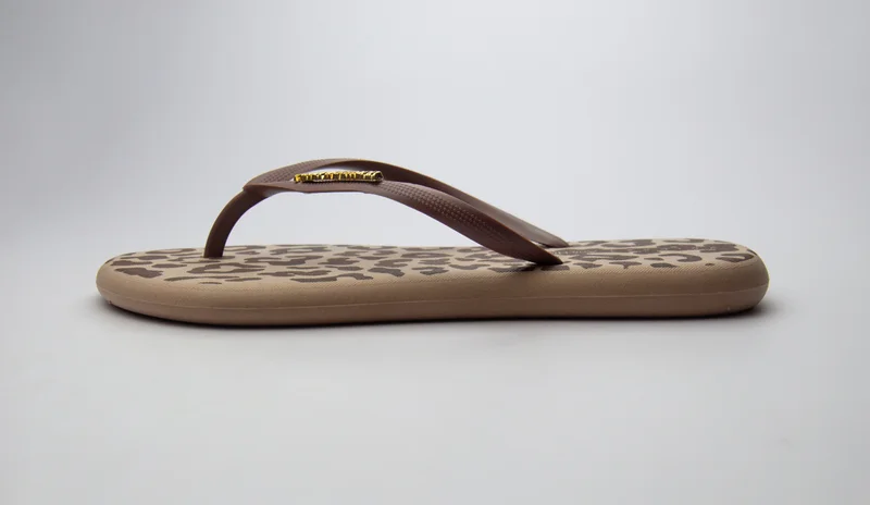 Voices Boat Women'S Flip Flops With Printed Sole Design And Matching Brand Design Strap - Brown