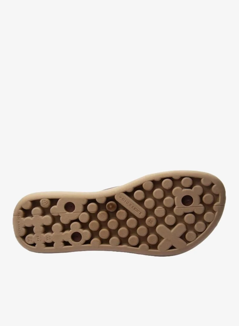 Voices Caramel-Brown-Gold Boat Women'S Flip Flops With Printed Sole Design And Matching Brand Design Strap - Brown for Women | Best Price UAE