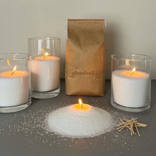 Diablos Customized Powder Candle Making Kit - 300GM Wax, 30 Wicks, Refillable Beaded Wax Sand, DIY Pearled All Natural Reusable Self-Extinguishing Candle for Home Decor - Image 1