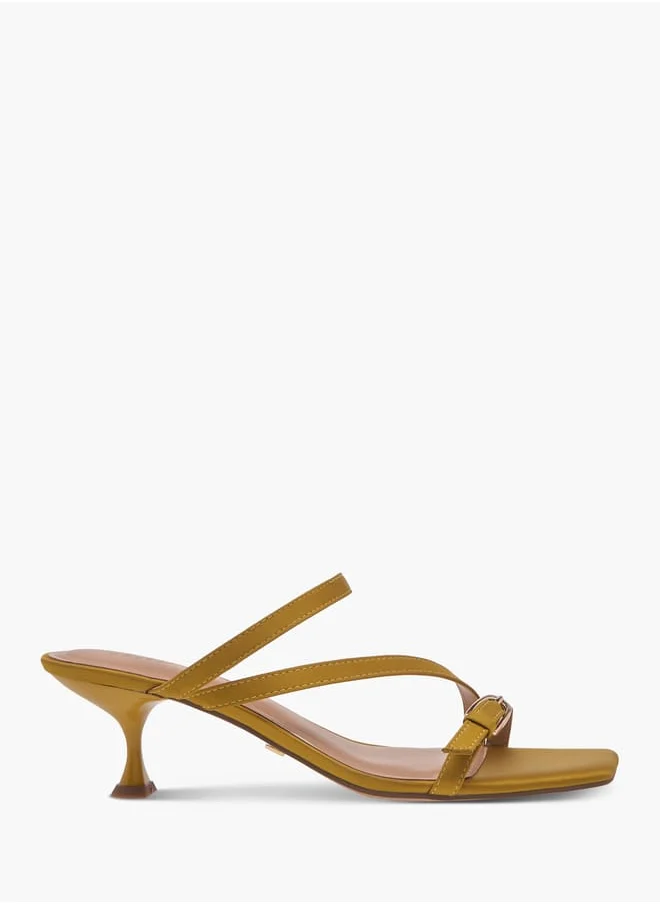 سيليست Women's Strappy Slip-On Sandals with Stiletto Heels