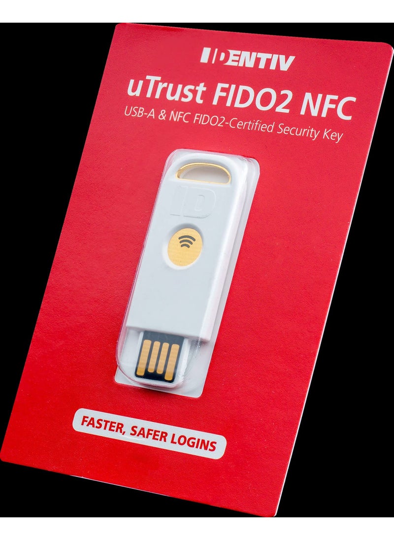Identiv Identiv uTrust FIDO2 NFC Security Key USB-A (FIDO, FIDO2, U2F, PIV, TOTP, HOTP, WebAuth)  - Image 2