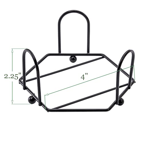 Kingrol 6 Pack Metal Coaster Holders, Coaster Stands for 4-Inch Round and Square Coasters, Hold 4 to 6 Coasters, Black - Image 4