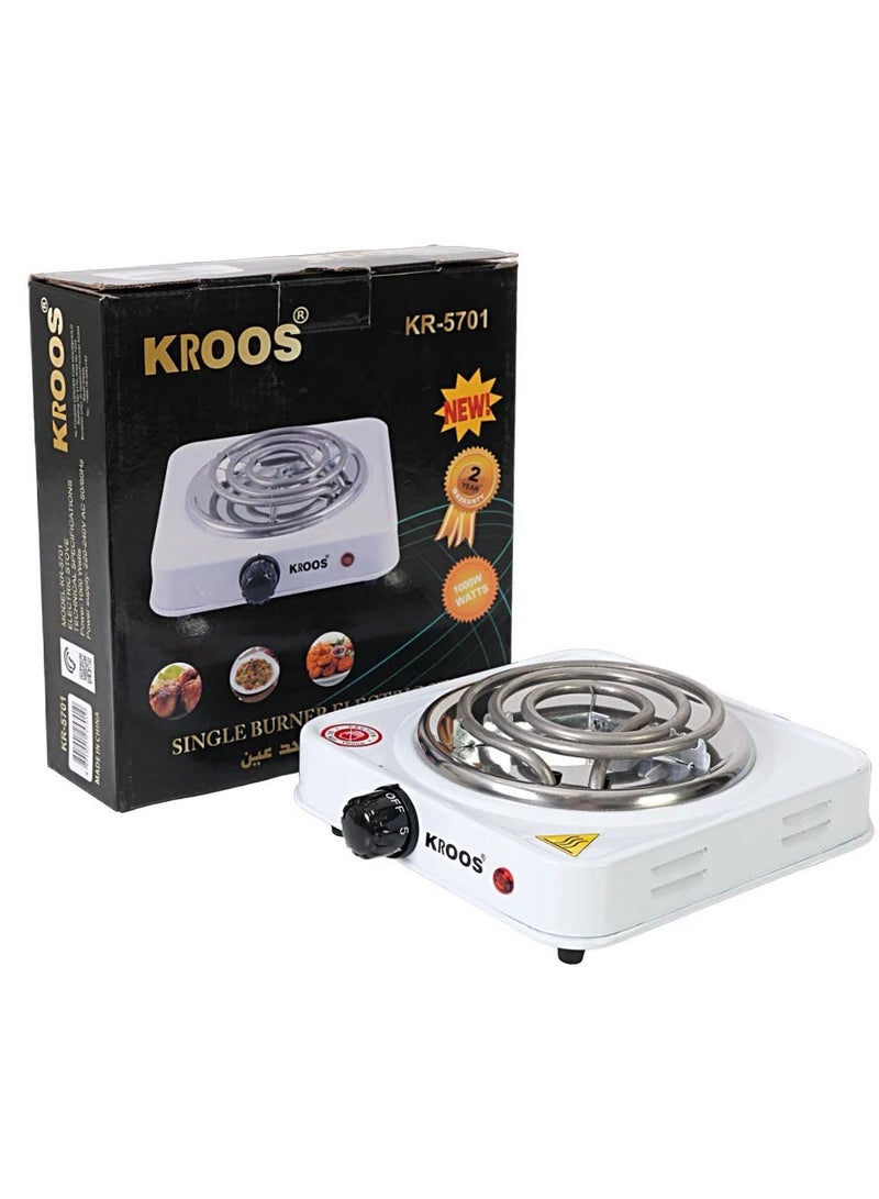 كروس وقد كهربائي سلك 1عين من كرووس لون أبيض بقوة 1000 واط - KR-5701 - Image 1