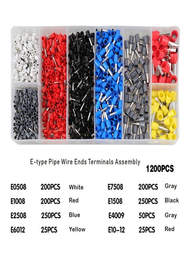 BAISALJI Ferrule Crimping Tool Kit, Cold Crimped Wire Terminal Ferrule Crimper Plier (AWG 23-7) with 1200pcs Wire Ferrules Kit Wire Ends Terminals. - Image 3