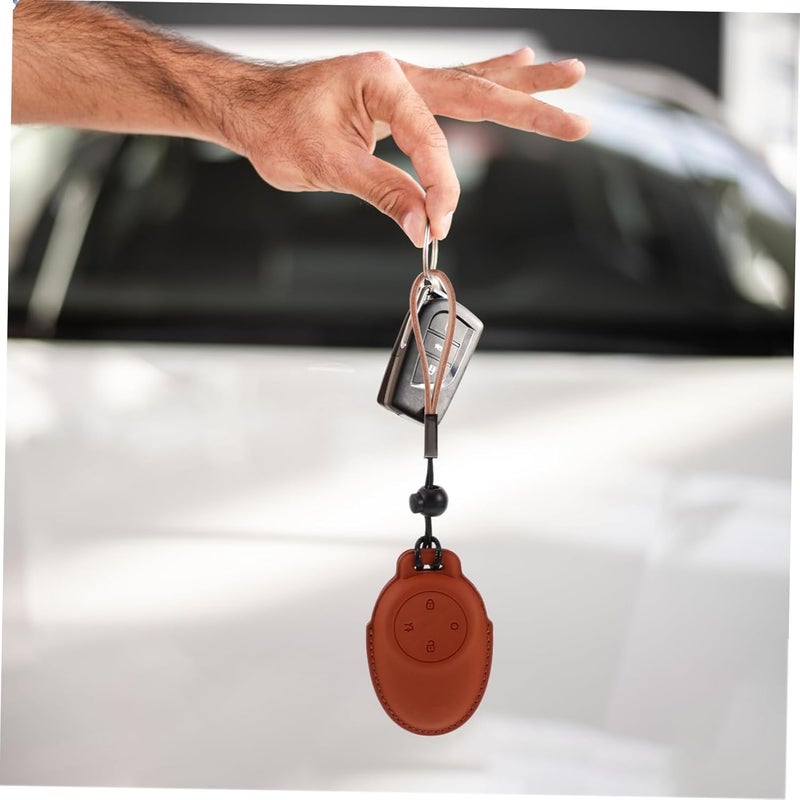 PRETYZOOM PU Car Key Cover Stylish Protective Key Case for Soft Durable Pouch Installation Fashionable Key Holder Sleeve for Car Keys - Image 4