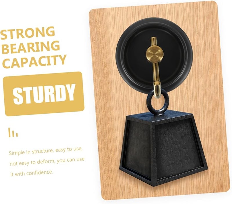 Black Self Adhesive Wall Hooks 2 Pack for Towels Keys Clothes No Damage to Walls - Image 2