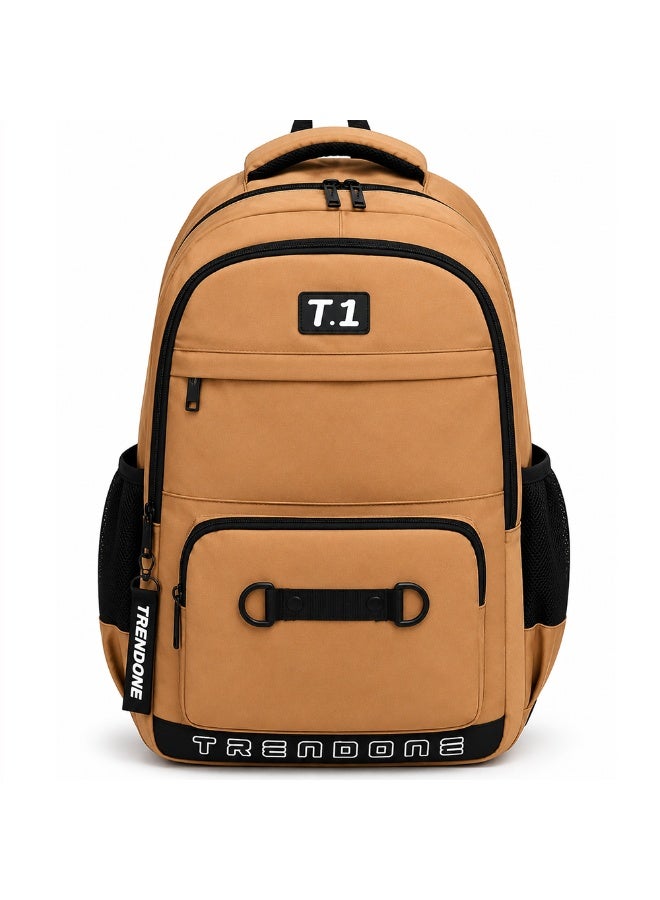 20 Inch School Backpack for Boys and Girls, Multi-Compartment, Multiple Zipper Compartments, Side Mesh Bottle Pockets and Carry Handle 50H*33.5W*15.5D CM