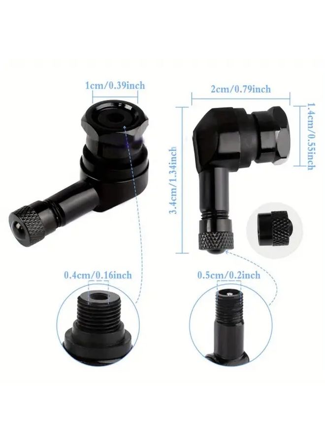 Red Aluminum Alloy Tire Valve Stems Caps 4pcs Leakproof Adapter For Car Motorcycle - Image 2