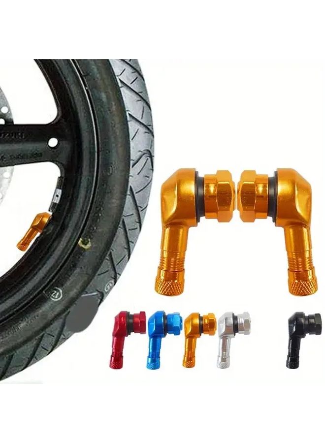 Red Aluminum Alloy Tire Valve Stems Caps 4pcs Leakproof Adapter For Car Motorcycle - Image 3