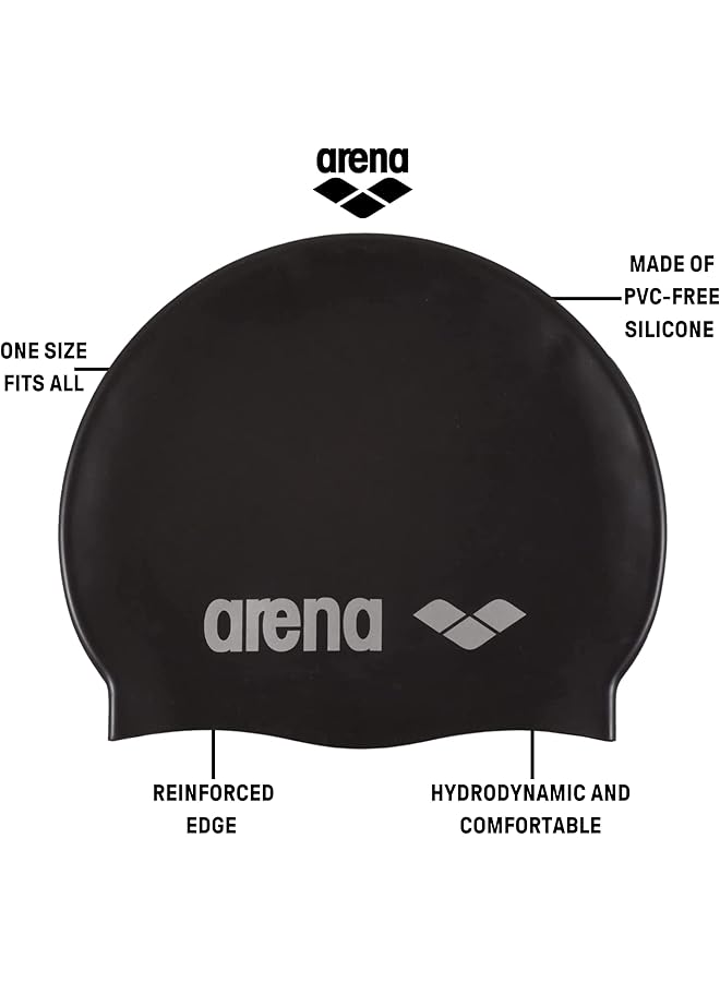 arena Heroes Silicone Unisex Swim Cap For Women And Men Prints And Solid Colors One Size - Image 2