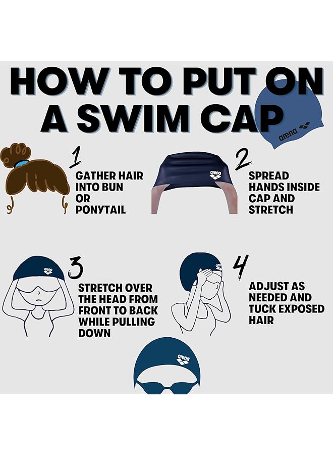 arena Heroes Silicone Unisex Swim Cap For Women And Men Prints And Solid Colors One Size - Image 5