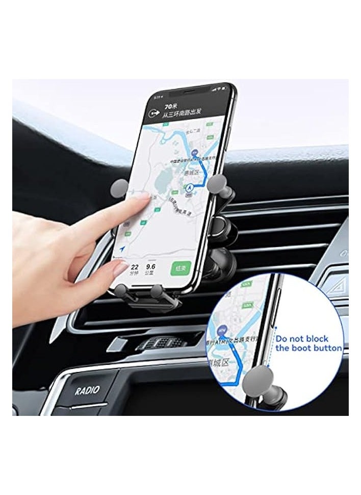 erorex Gravity Car Phone Mount Holder Universal Air Vent Phone Holder for Car Dashboard Windshield Vent Compatible with All 4.7-7inch Phones (Black)  - Image 4
